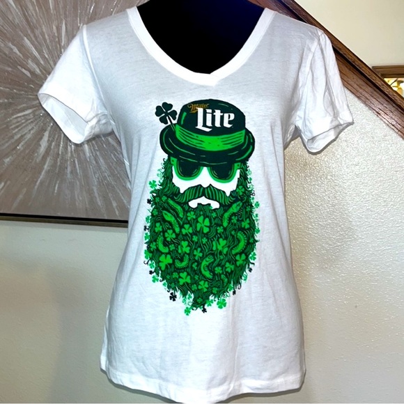 Miller Light V Neck Short Sleeve Tee - Picture 8 of 8